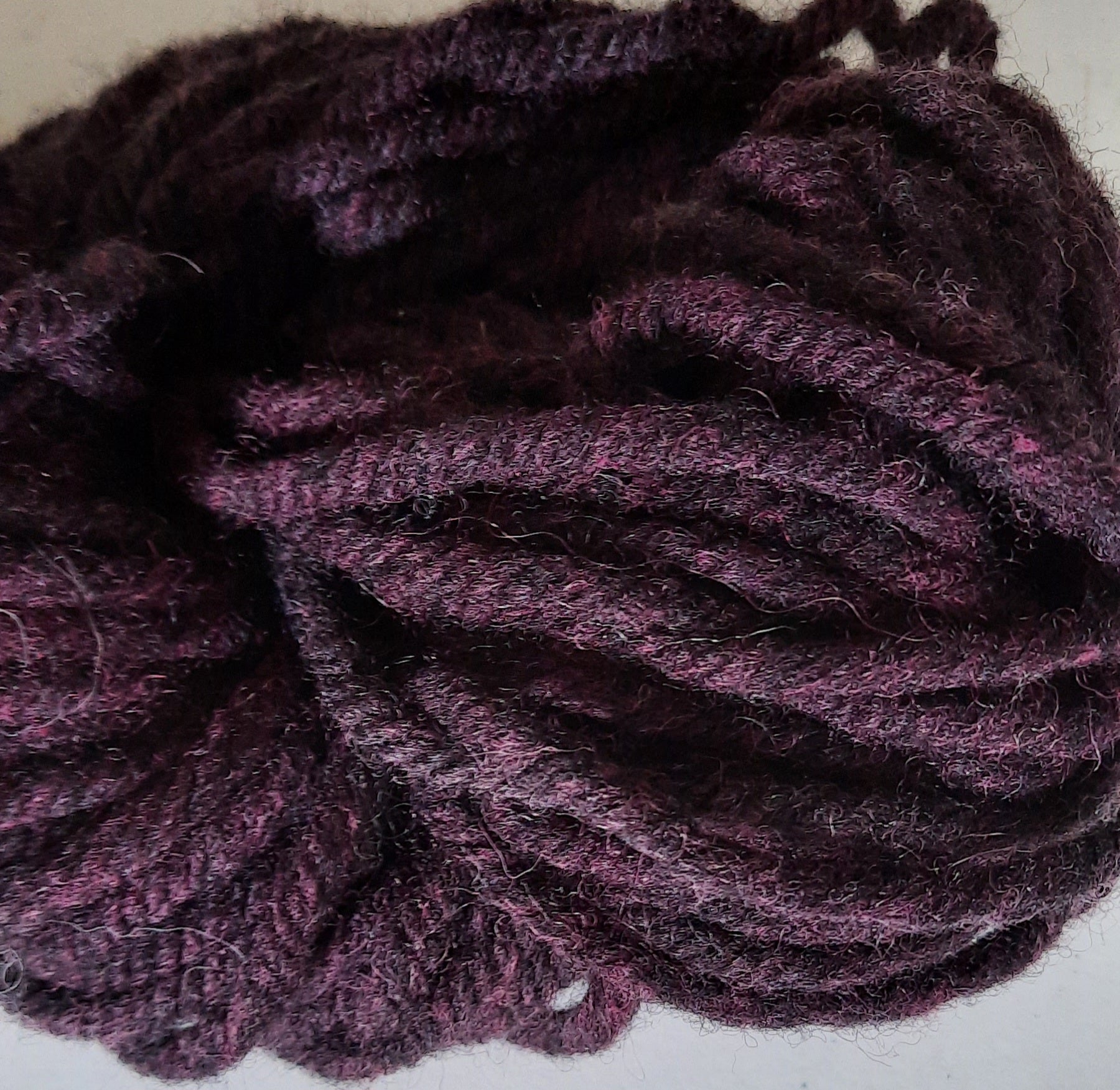 New! Hand-Dyed Super Bulky  (4 ply) Yarn - Eggplant