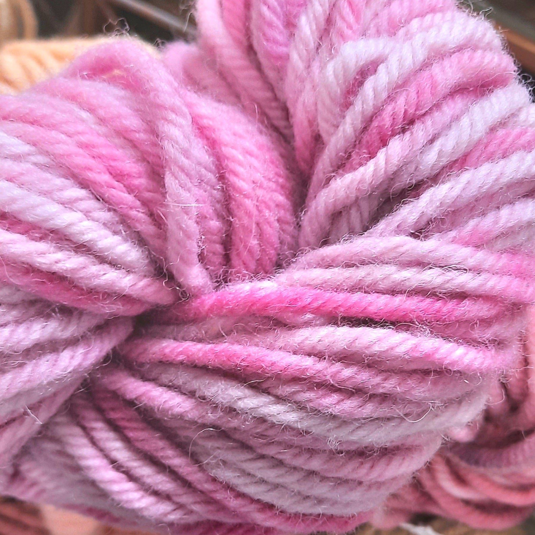 Hand-Dyed Super Bulky (4 ply) Yarn - Cotton Candy