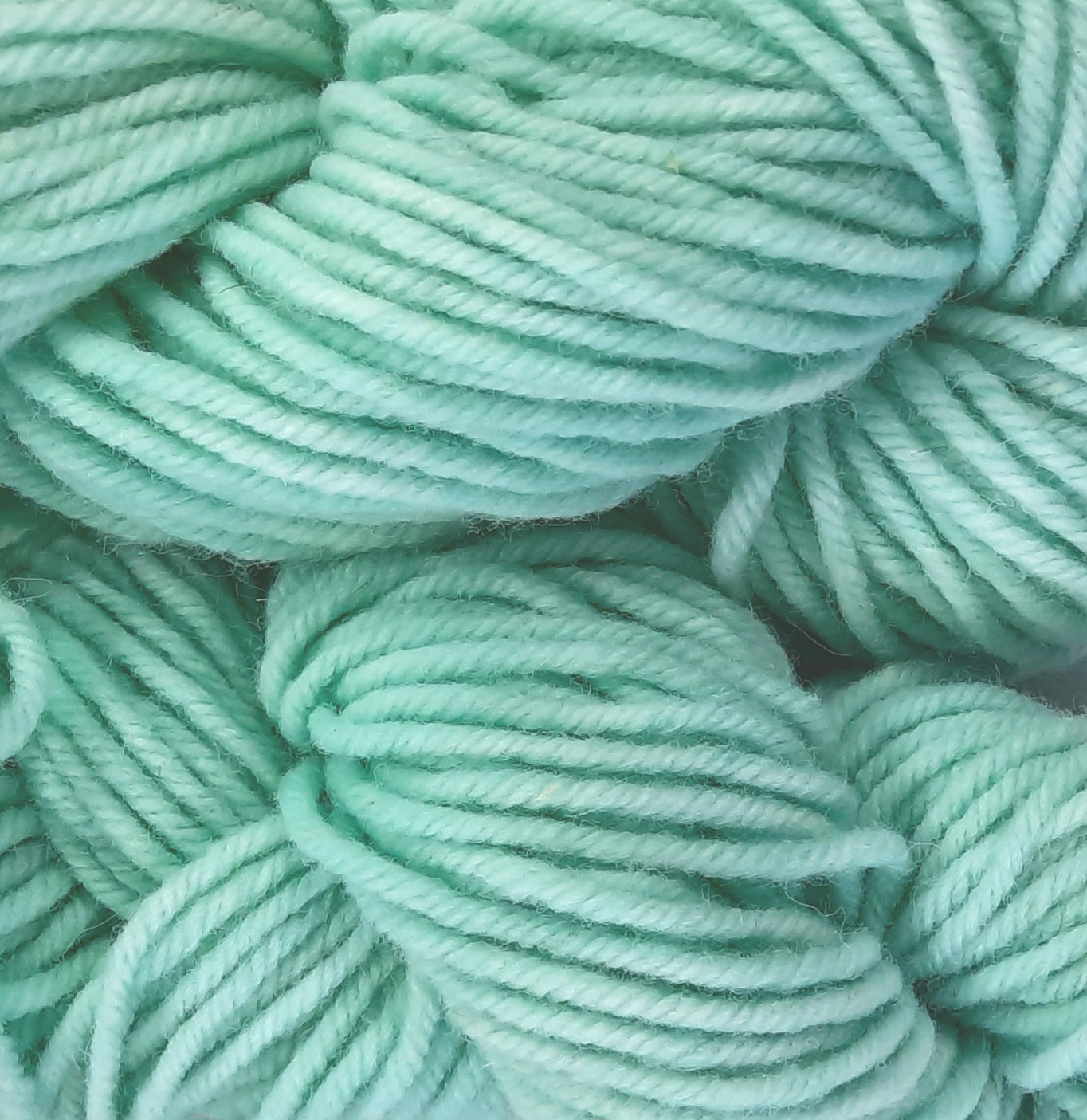 New! Hand-Dyed Super Bulky  (4 ply) Yarn - Mint