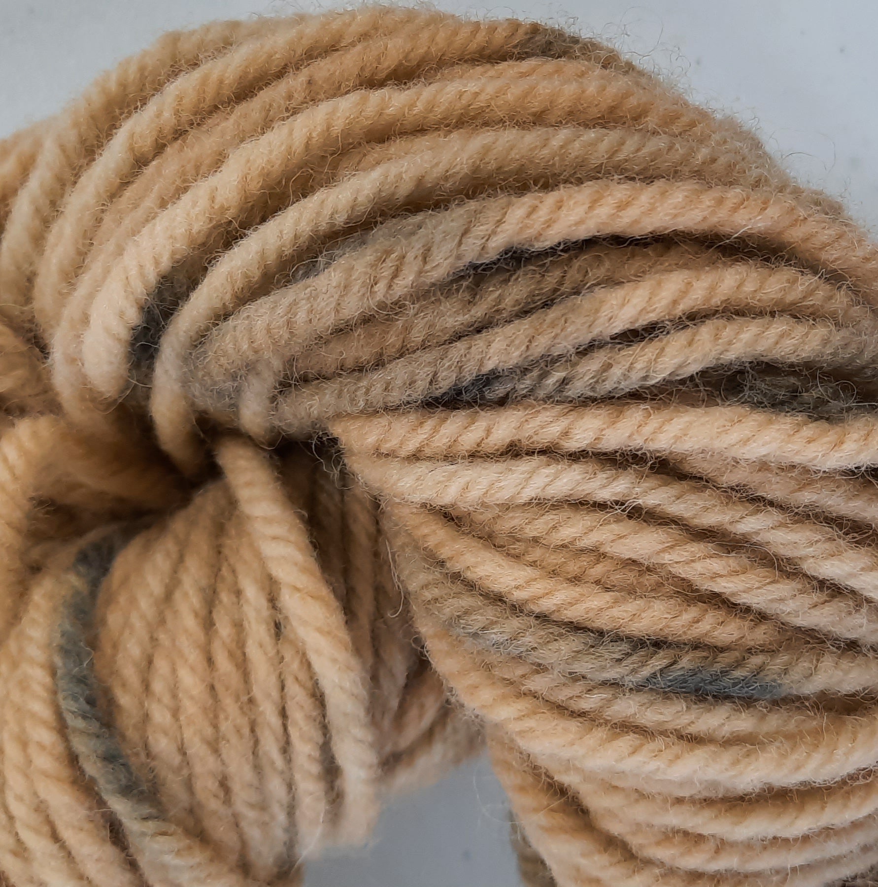 New! Hand-Dyed Super Bulky  (4 ply) Yarn - Sand