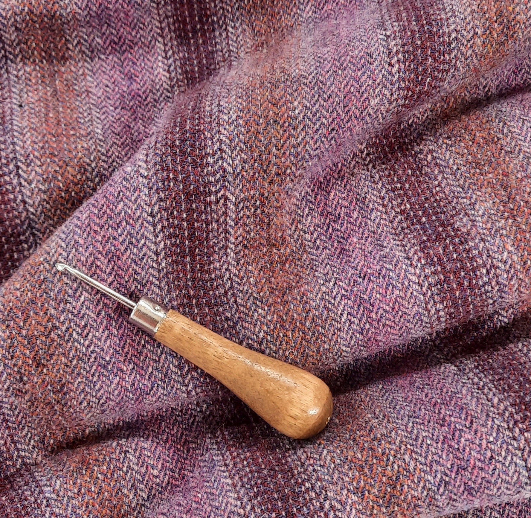 New! Textured Wool Fabric "Lilac Ombre"