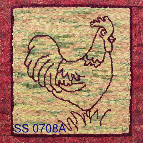 Little Rooster Mat - Seaside Rug Hooking Company Pattern