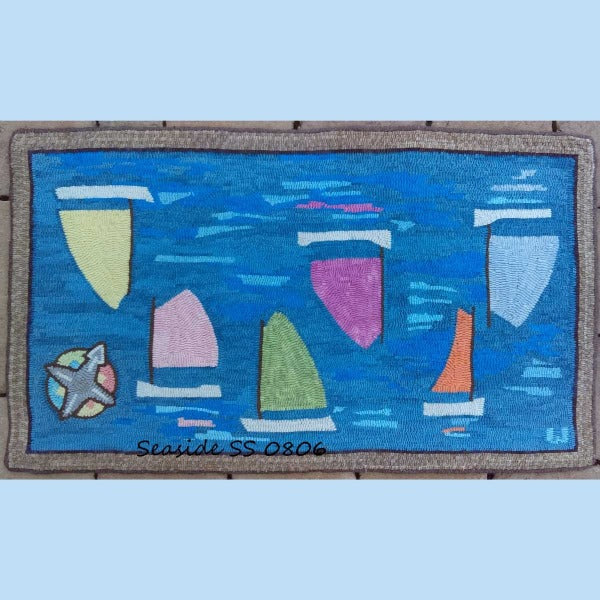 Becalmed Boats - Seaside Rug Hooking Company Pattern