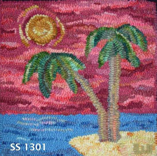 Palm Island - Seaside Rug Hooking Company Pattern