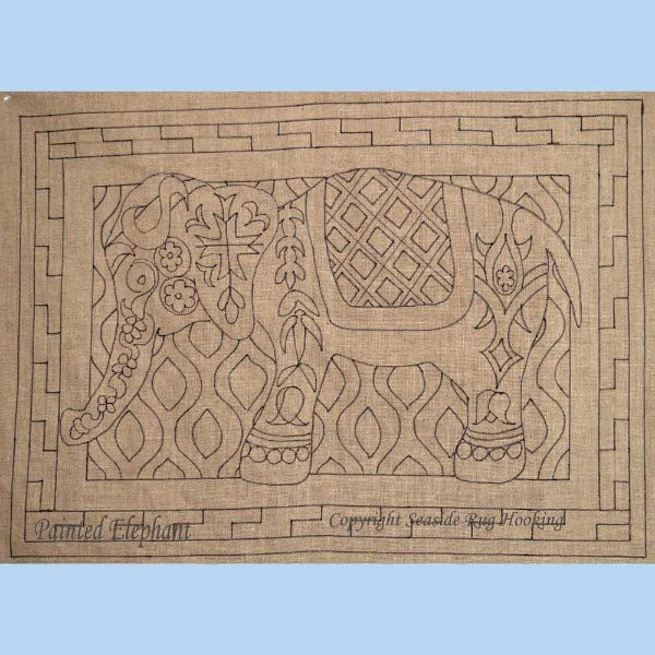 Painted Elephant - Seaside Rug Hooking Company Pattern