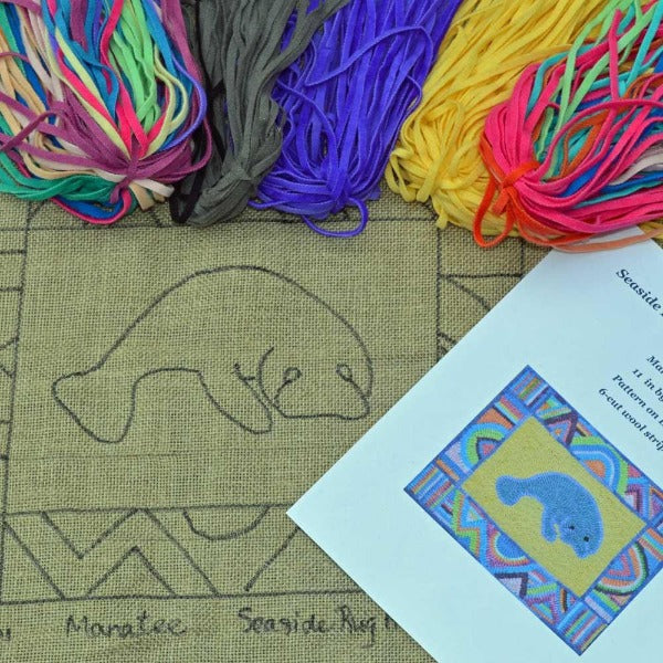 Manatee Kit - Seaside Rug Hooking Company Kit