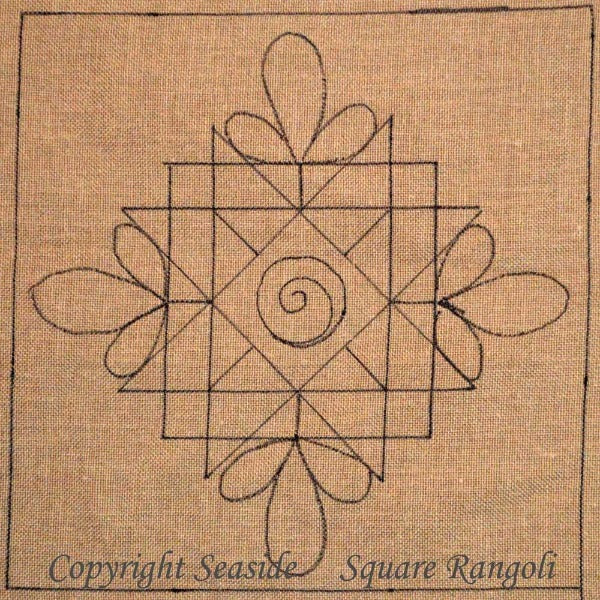 Square Rangoli - Seaside Rug Hooking Company Pattern