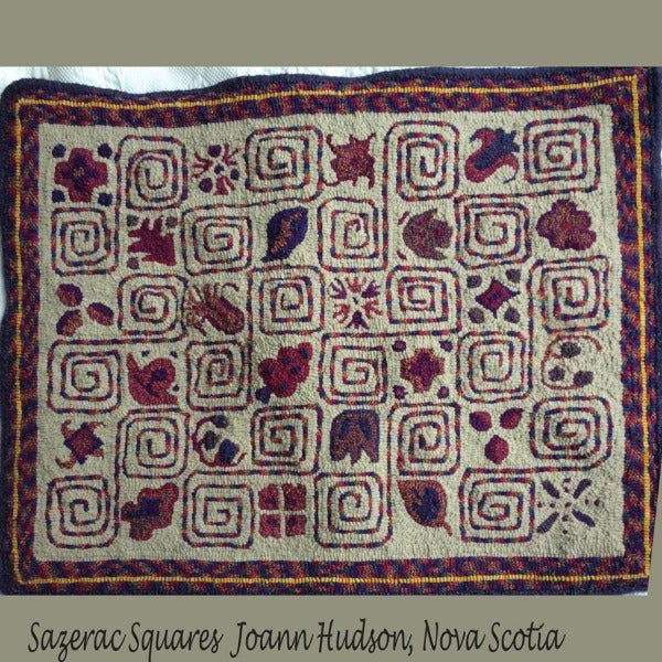 Sazerac Squares - Seaside Rug Hooking Company Pattern