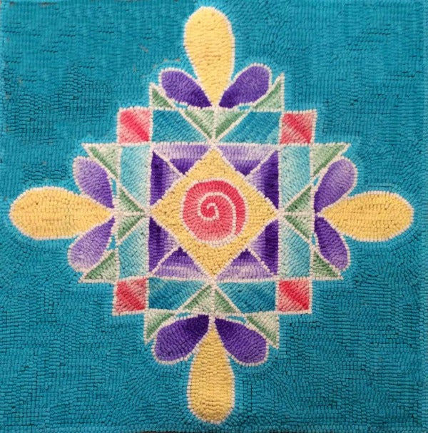 Square Rangoli - Seaside Rug Hooking Company Pattern