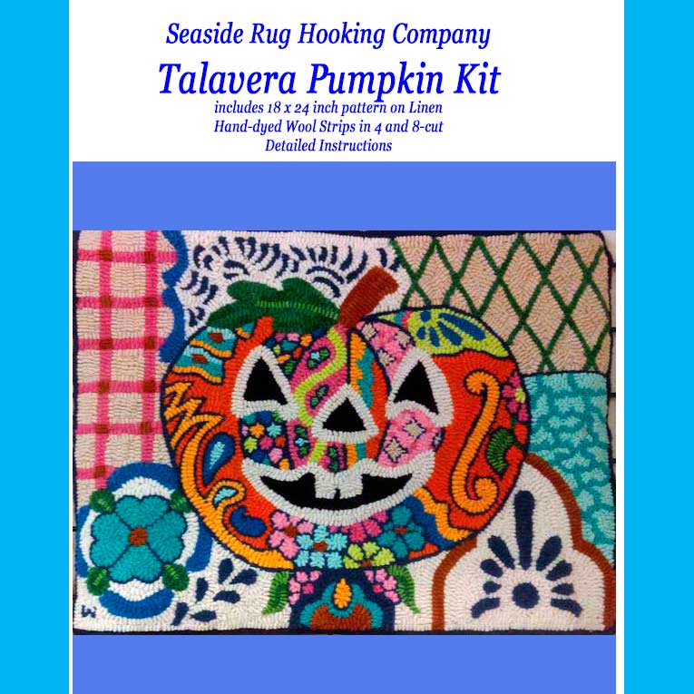 Talavera Pumpkin Kit with Pattern and Wool Strips