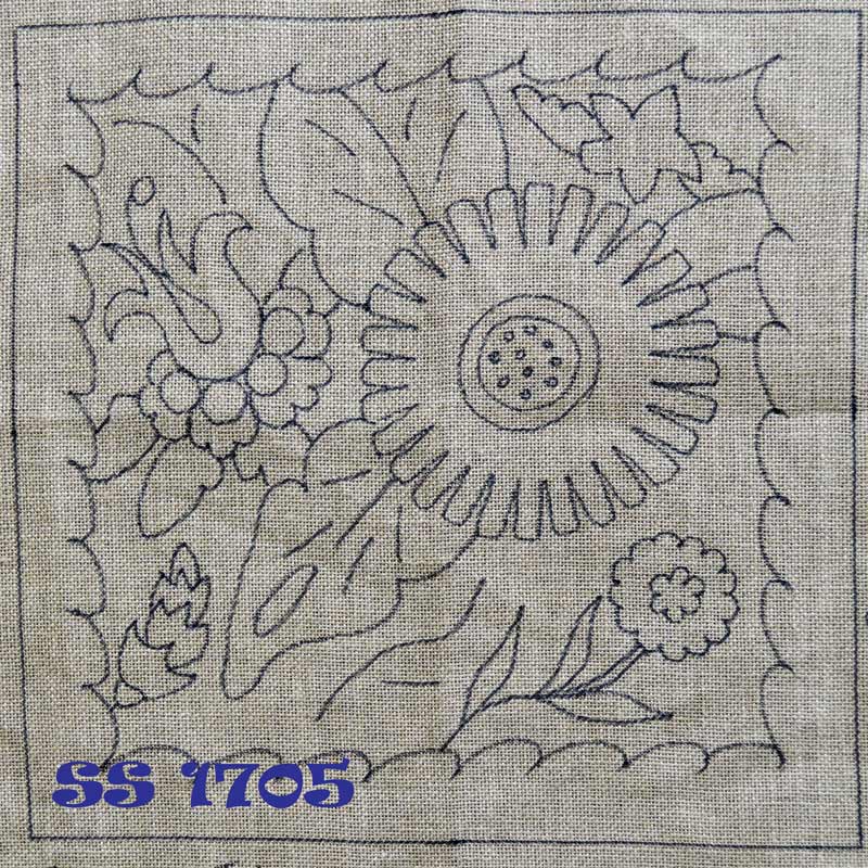 Talavera Sunflower Pillow - Seaside Rug Hooking Company Pattern