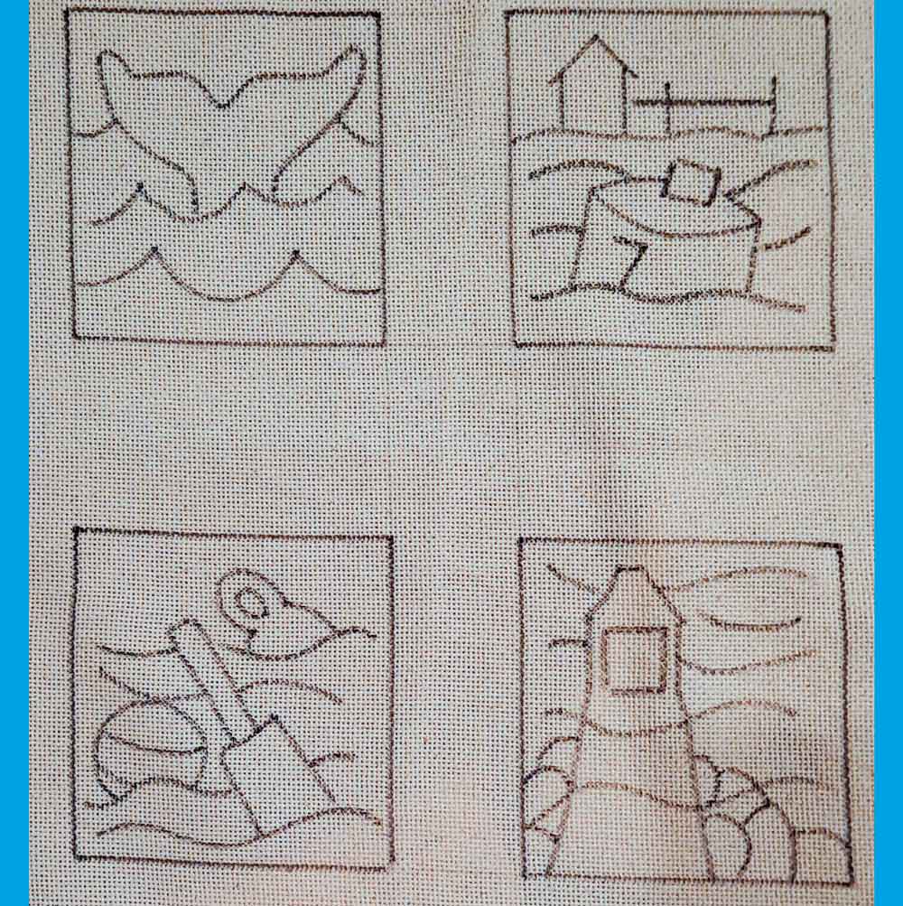 Ocean Mug Rugs Pattern