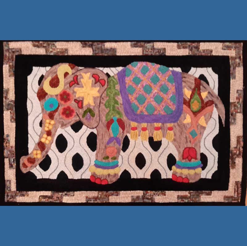 Painted Elephant - Seaside Rug Hooking Company Pattern