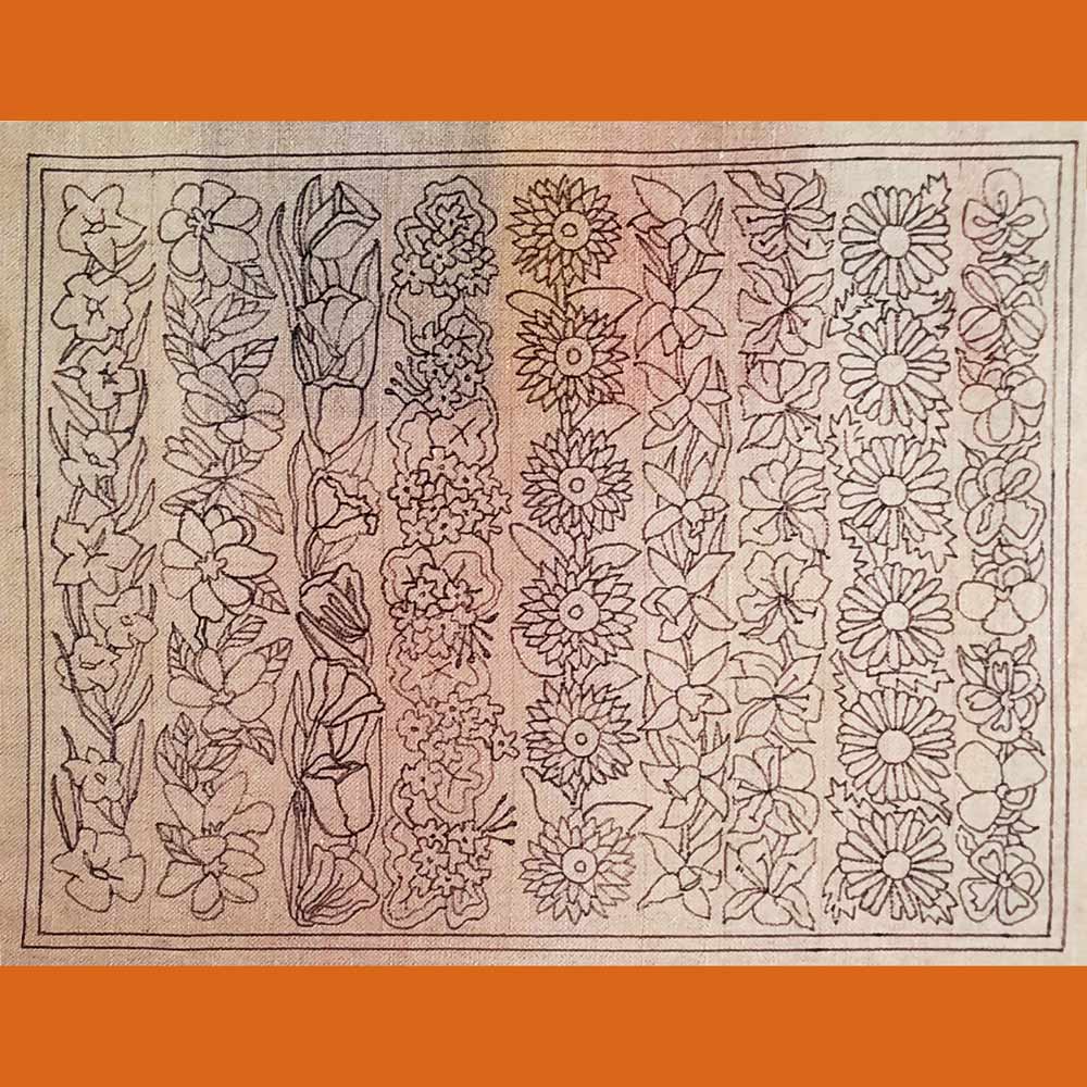 Rows of Posies Pattern