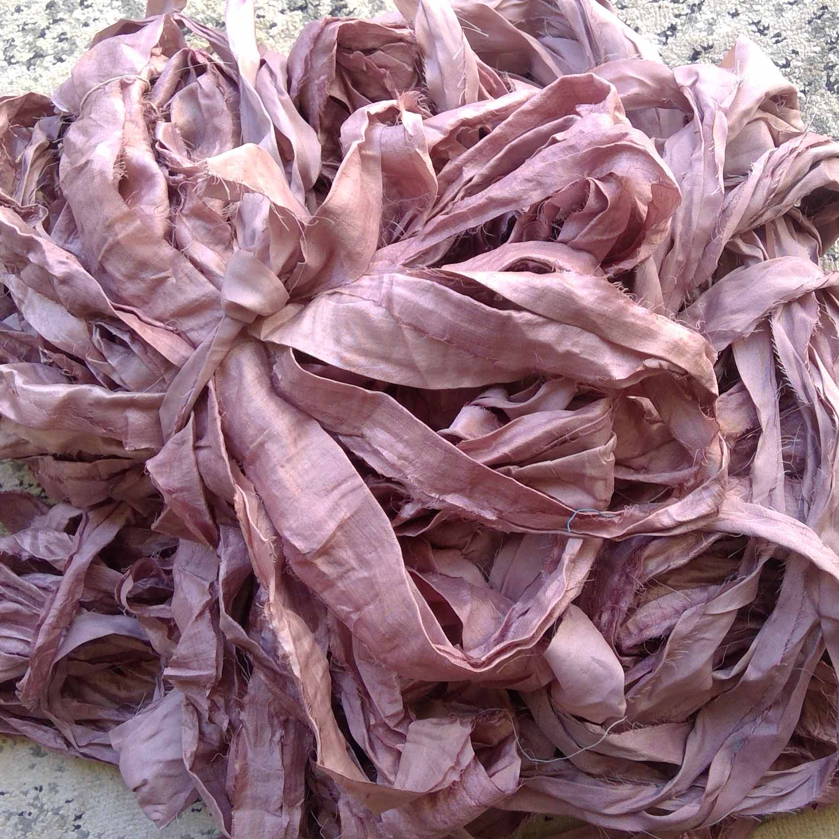 Premium Sari Silk Ribbon Dusty Rose – Seaside Rug Hooking Company