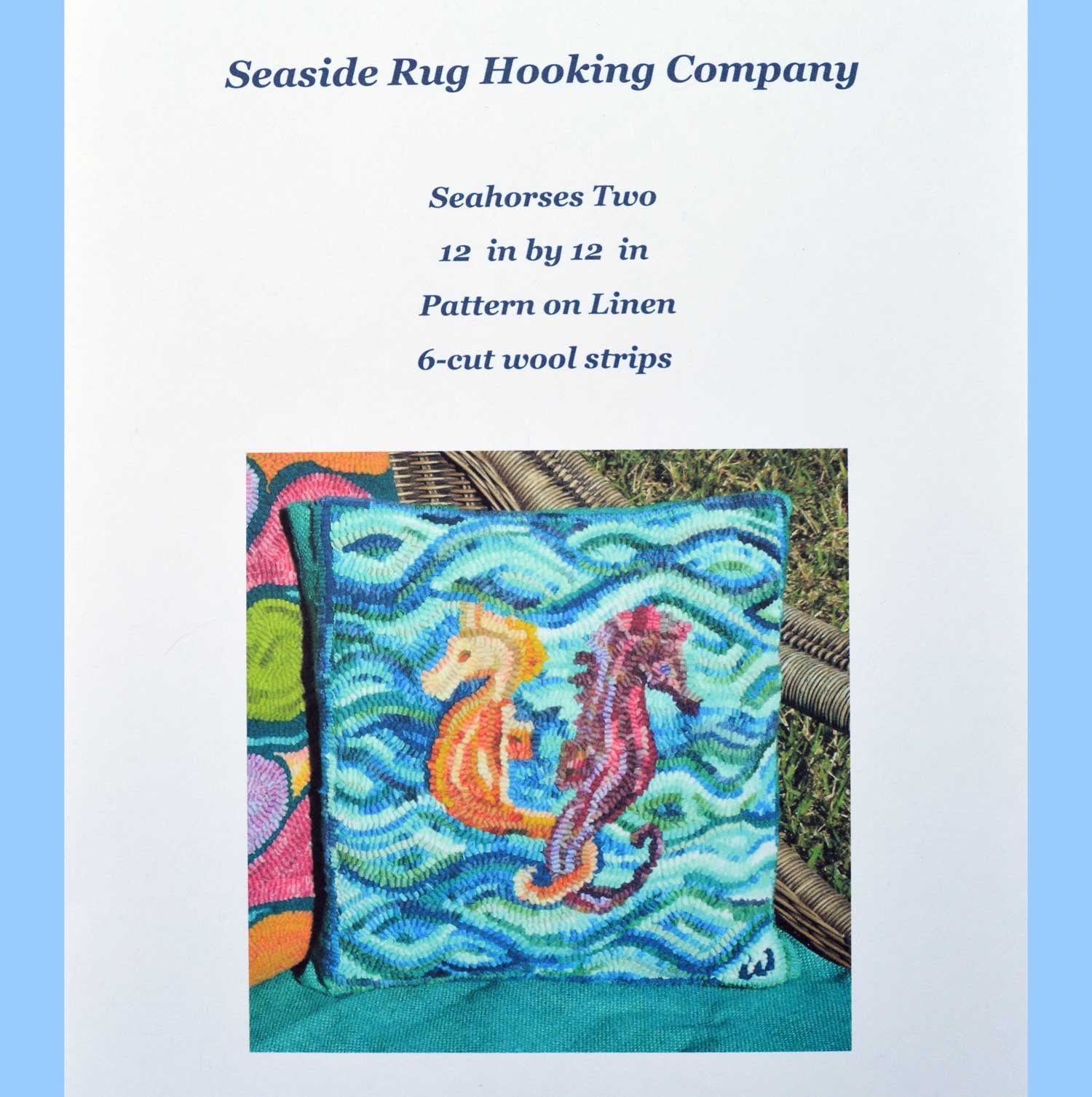Seahorses Two Kit - Seaside Rug Hooking Company Kit