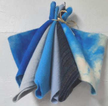 New! Wool Bundle "Out of the Blue"