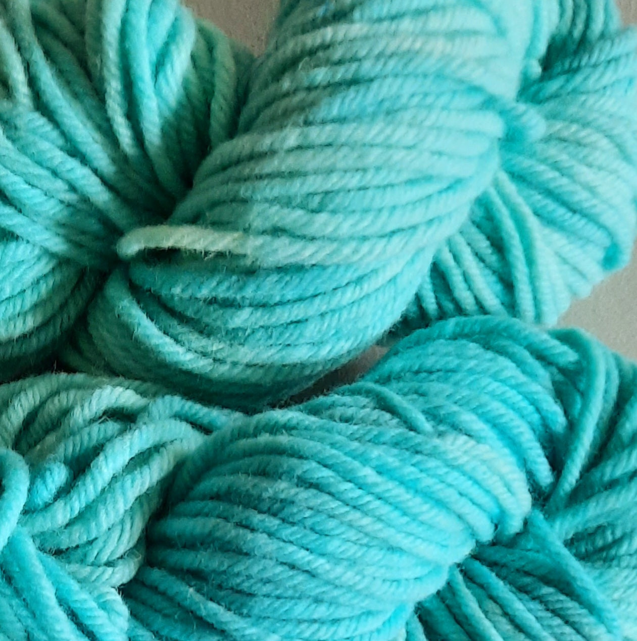 New! Hand-Dyed Super Bulky  (4 ply) Yarn - Tiffany&#39;s Blue