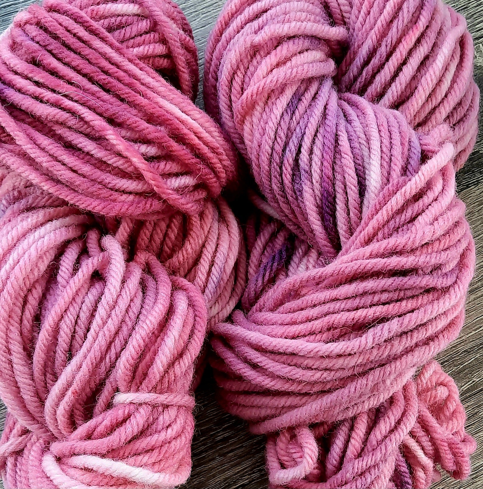 Hand-Dyed Super Bulky  (4 ply) Yarn - Berries