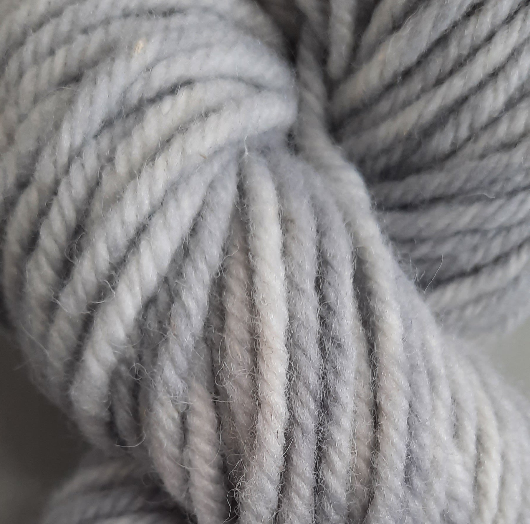 Hand-Dyed Super Bulky  (4 ply) Yarn - Silver Gray