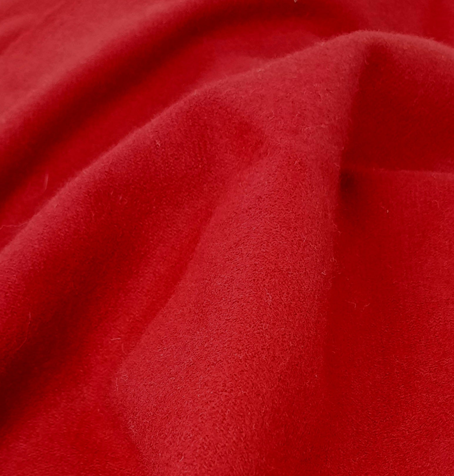 Solid Wool Fabric  &quot;Red&quot;