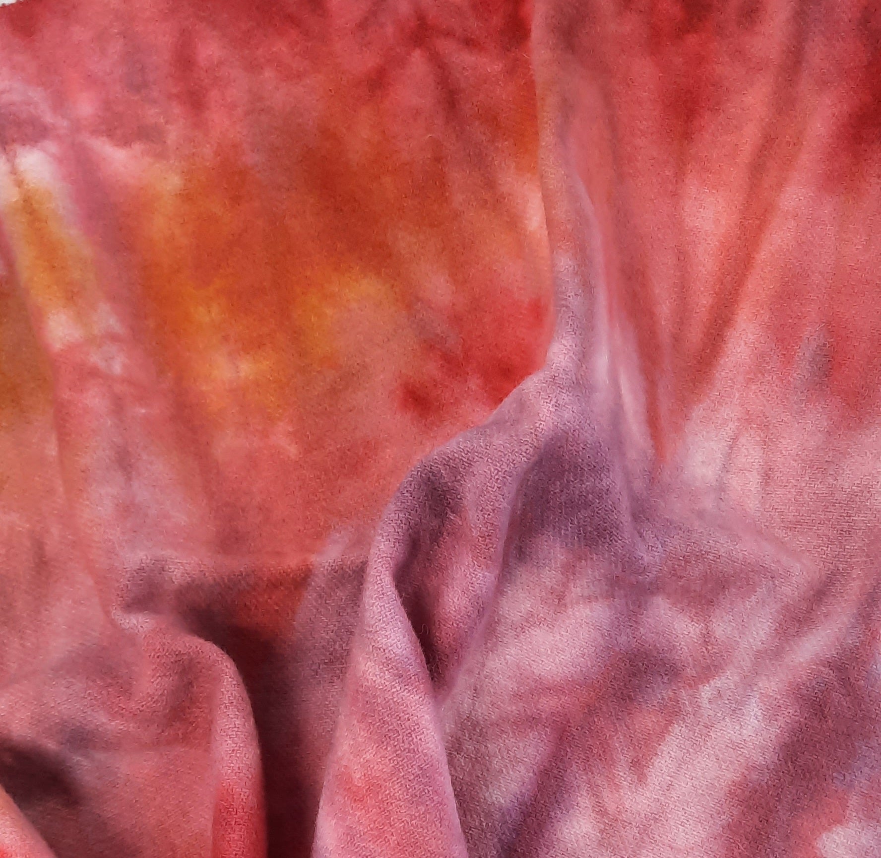 Hand-Dyed Wool Fat Quarter &quot;Sunset&quot;