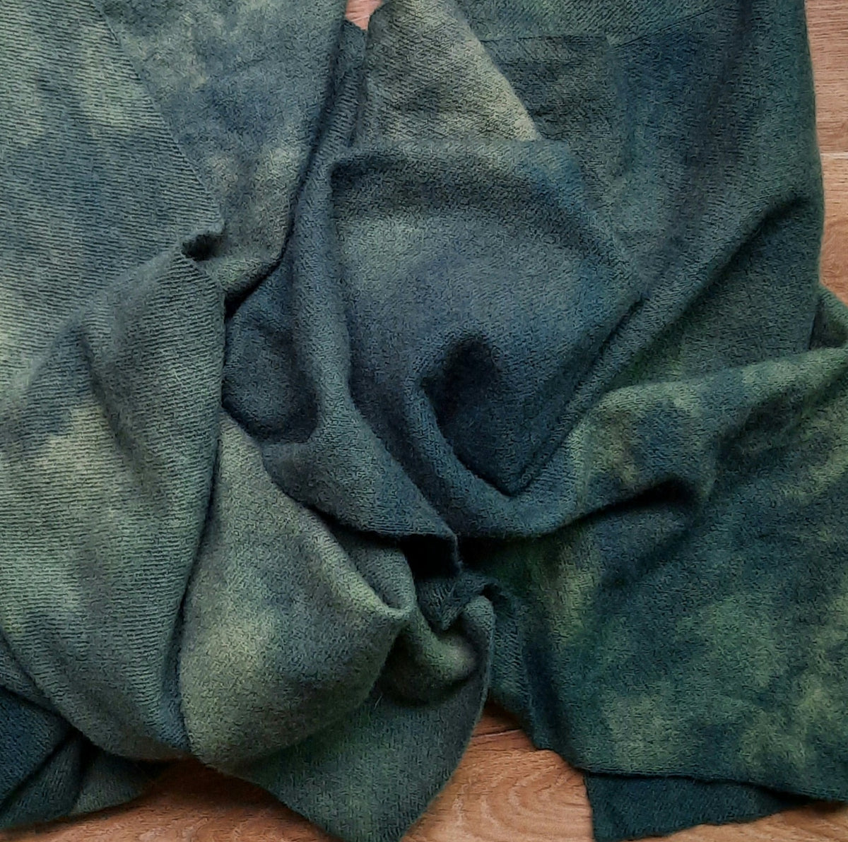 New! Hand-Dyed Wool Fat Quarter "Deep Forest"