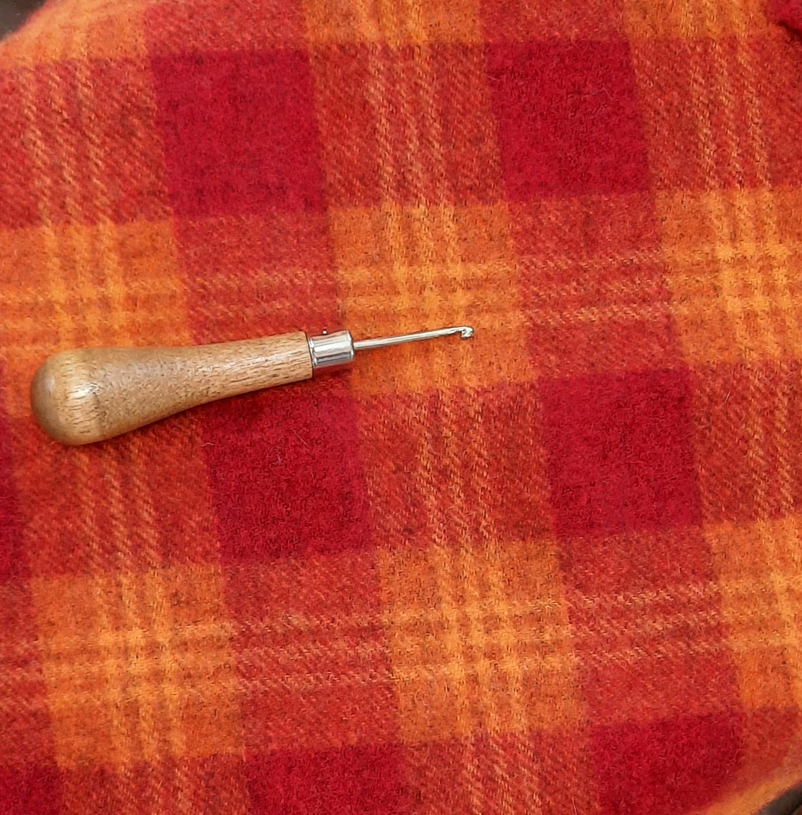 New! Textured Wool Fabric "Tropic Plaid"