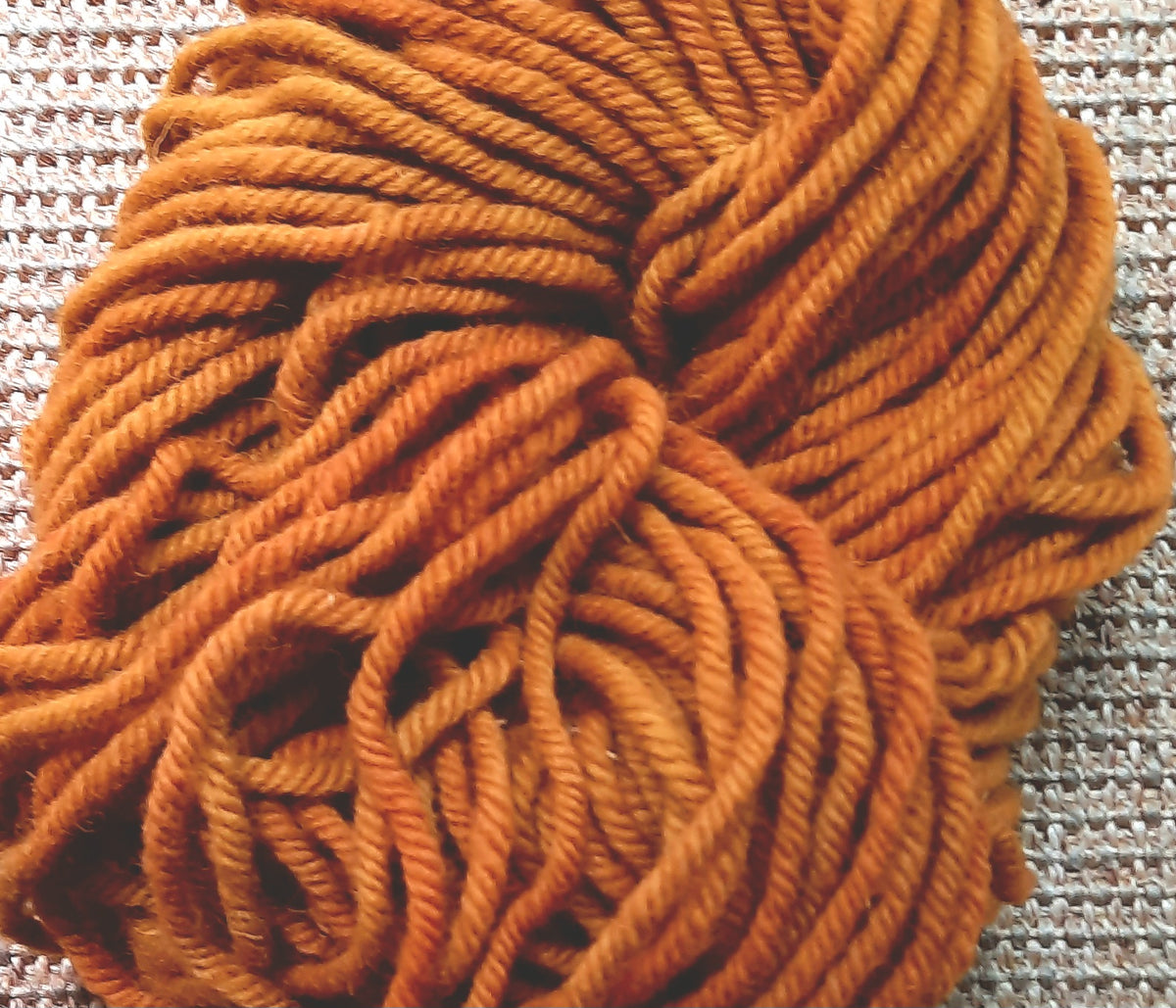Hand-Dyed Super Bulky  (4 ply) Yarn Golden Pumpkin