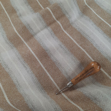 Textured Wool Fabric  "Cafe au Lait"