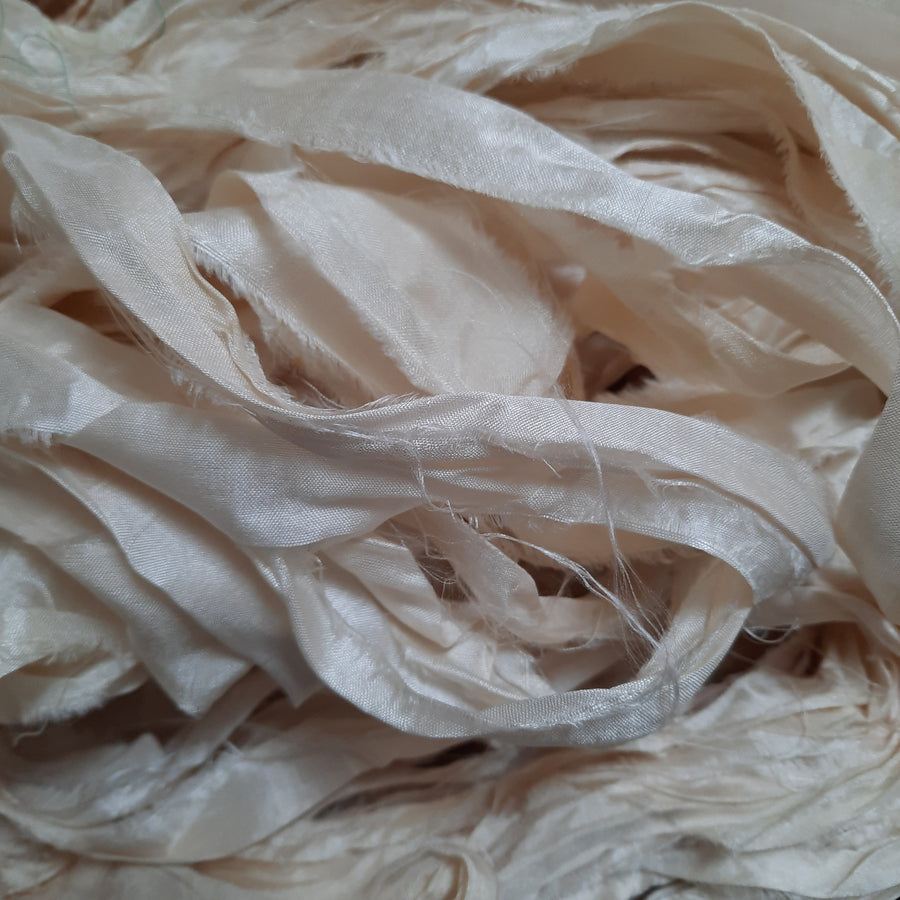 Premium Sari Silk Ribbon Champagne