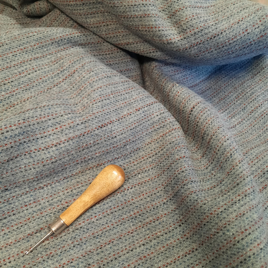 Textured Wool Fabric "Blue Jay"