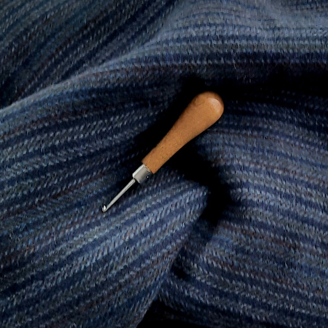 Textured Wool Fabric &quot;Hooked, Line, and Sinker&quot;