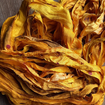 Premium Sari Silk Ribbon - Gold