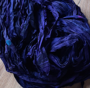 Premium Sari Silk Ribbon Amethyst