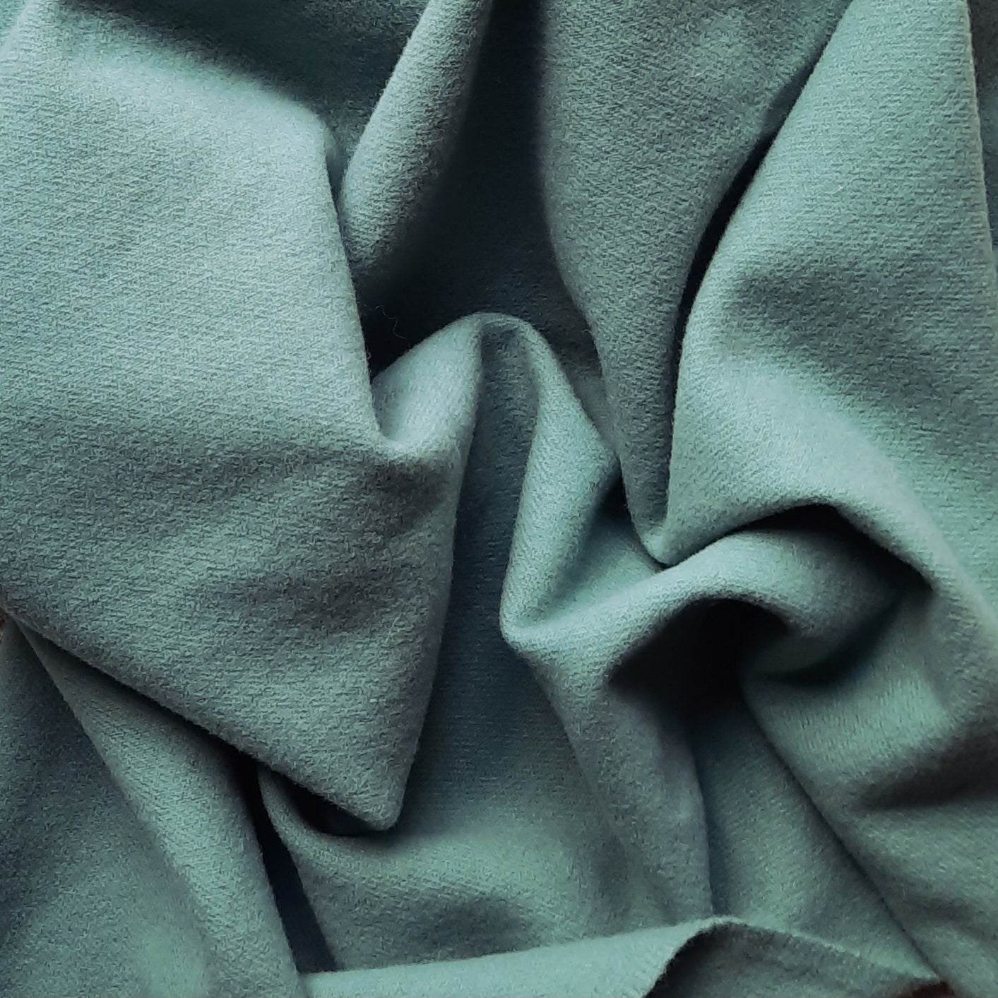 Solid Wool Fabric  &quot;Emerald&quot;