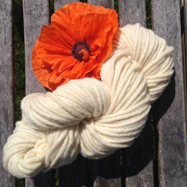 Super Bulky  (4 ply) Yarn - Bleached White