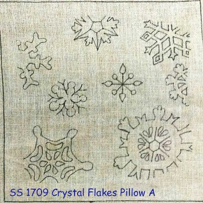 Crystal Flakes Pillow A - Seaside Rug Hooking Company Pattern