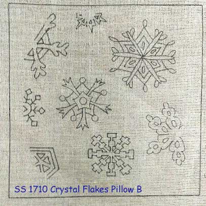 Crystal Flakes Pillow B - Seaside Rug Hooking Company Pattern