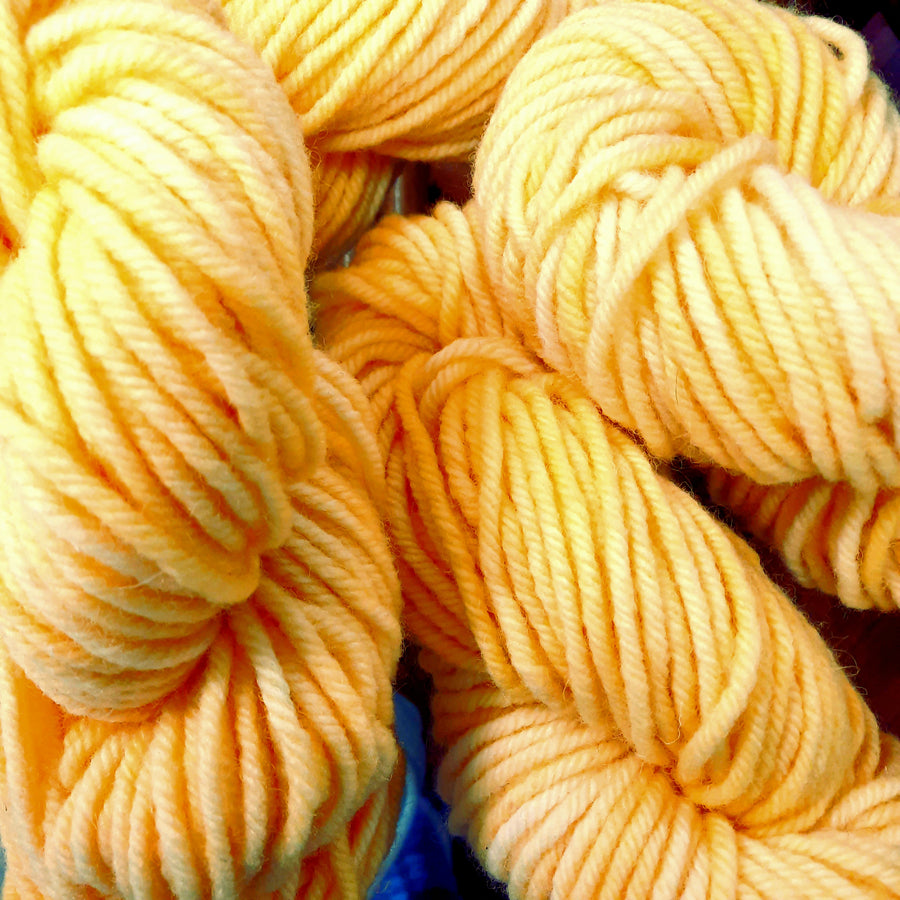Hand-Dyed Super Bulky  (4 ply) Yarn - Butter Yellow