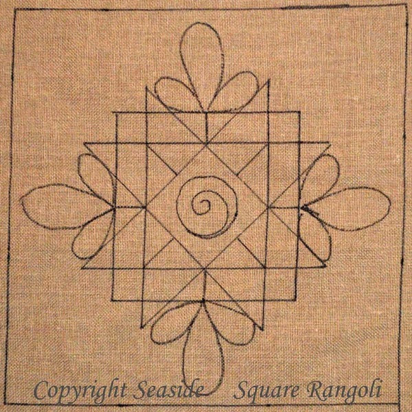 Square Rangoli - Seaside Rug Hooking Company Pattern