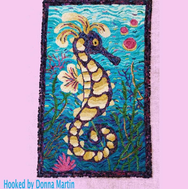 Singular Seashorse - Seaside Rug Hooking Company Pattern