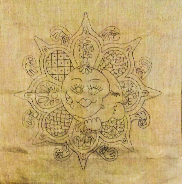 Talavera Sun and Moon Pattern - Seaside Rug Hooking Company Pattern