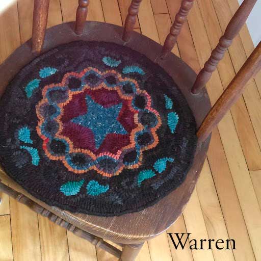 Warren Chair Pad - Seaside Rug Hooking Company Pattern