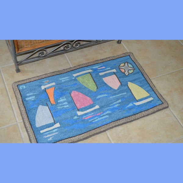 Becalmed Boats - Seaside Rug Hooking Company Pattern