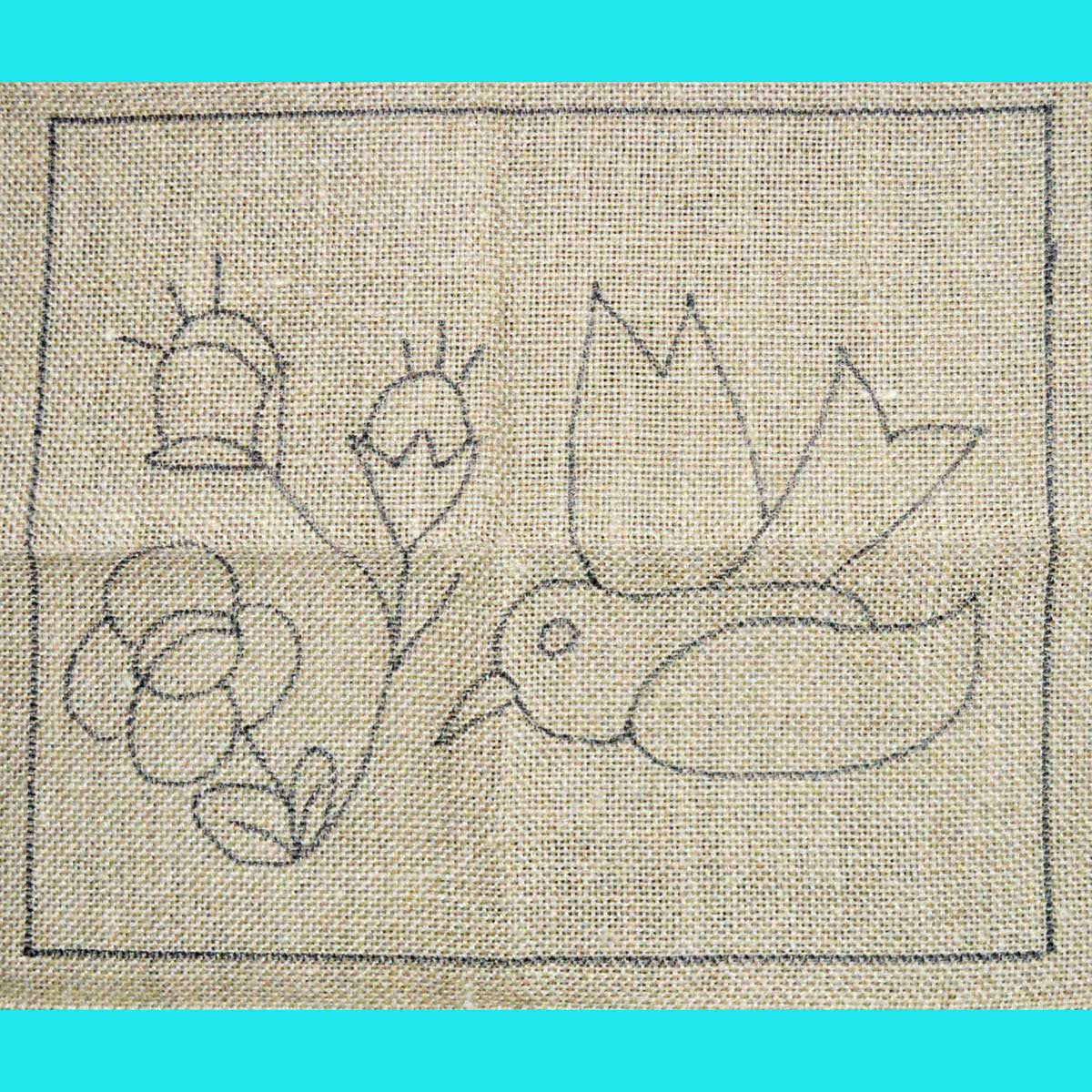 Waldoboro Bird Floral - Seaside Rug Hooking Company Pattern