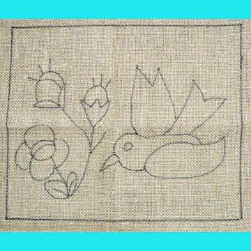 Waldoboro Bird Floral - Seaside Rug Hooking Company Pattern