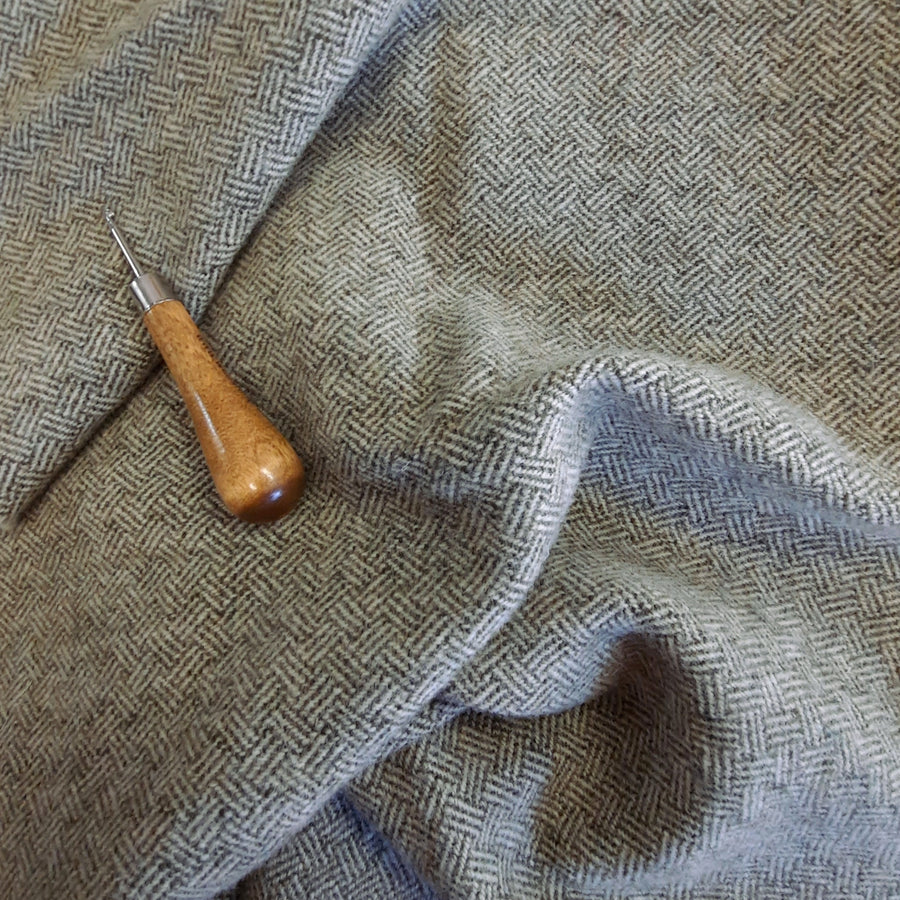 Textured Wool Fabric "Grass is Always Greener"