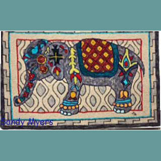 Painted Elephant - Seaside Rug Hooking Company Pattern