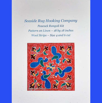 Peacock Rangoli Kit with Pattern and Wool Strips